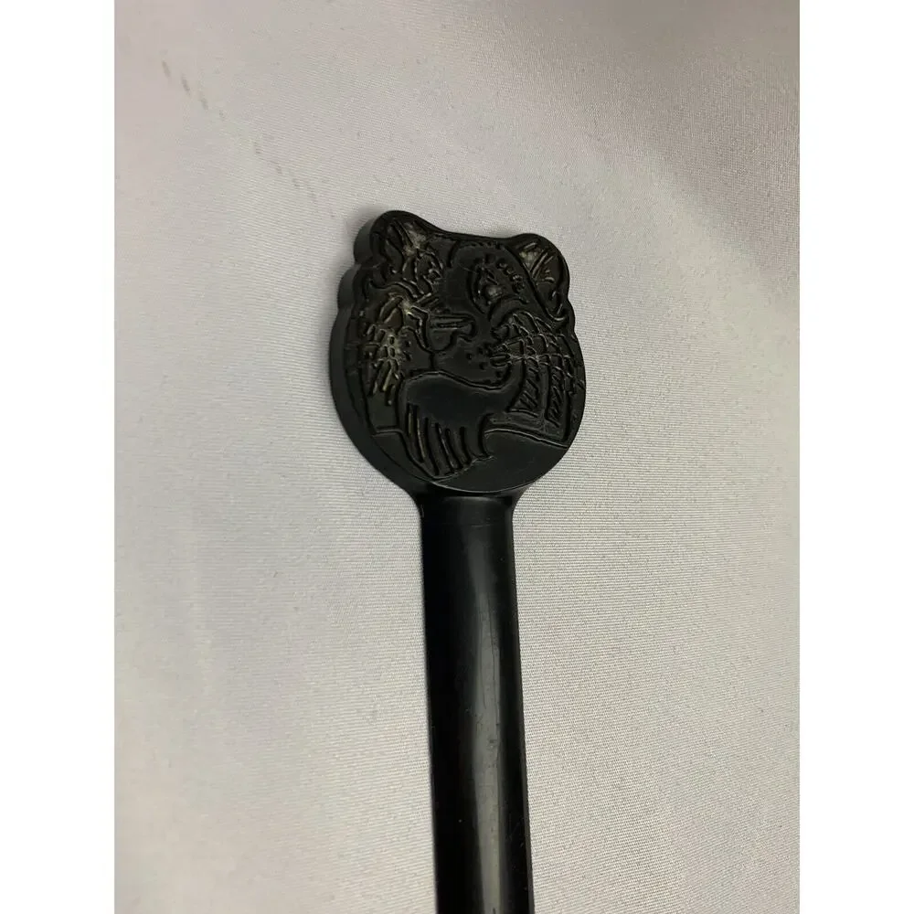 Vintage Exxon Esso Tiger Letter Opener Black Plastic Stake 